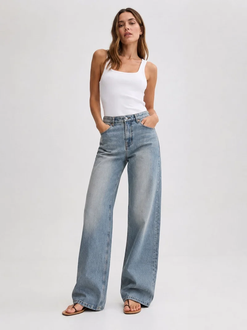 Bogilvy- KAYA, High-Rise, Baggy - Barrel, Light Blue