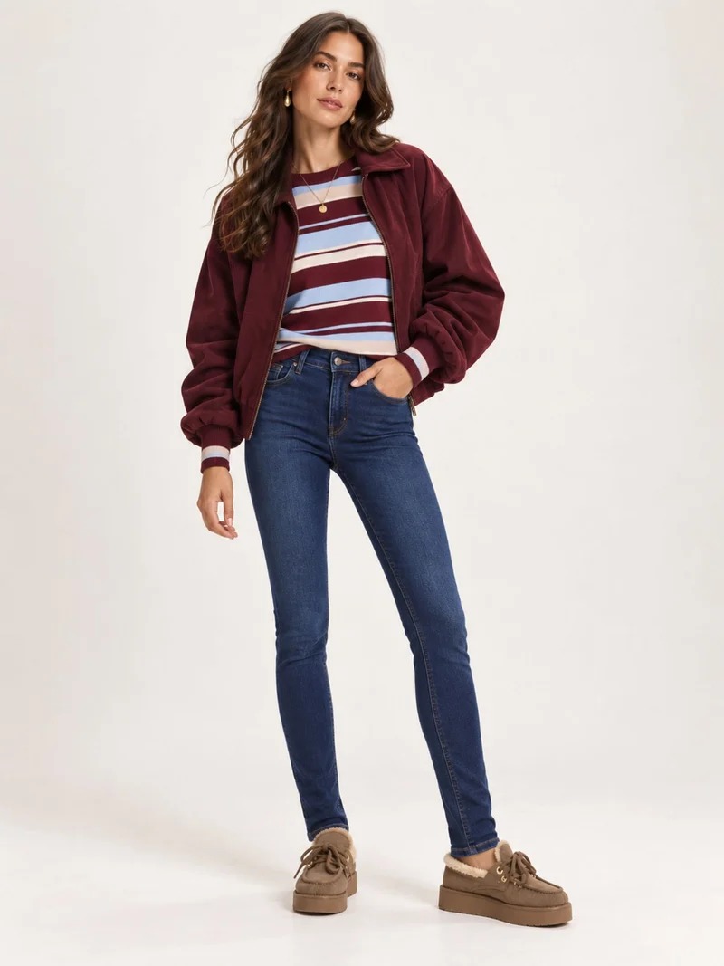 CROSS JEANS - ALAN, Skinny Fit, Mid Waist, Deep Blue