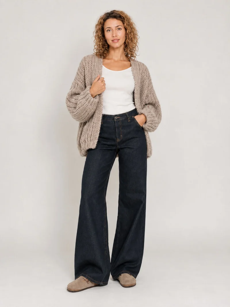 LTB - ILIANA, Chino Jeans, Mid Waist, Wide Leg, Rinsed Wash
