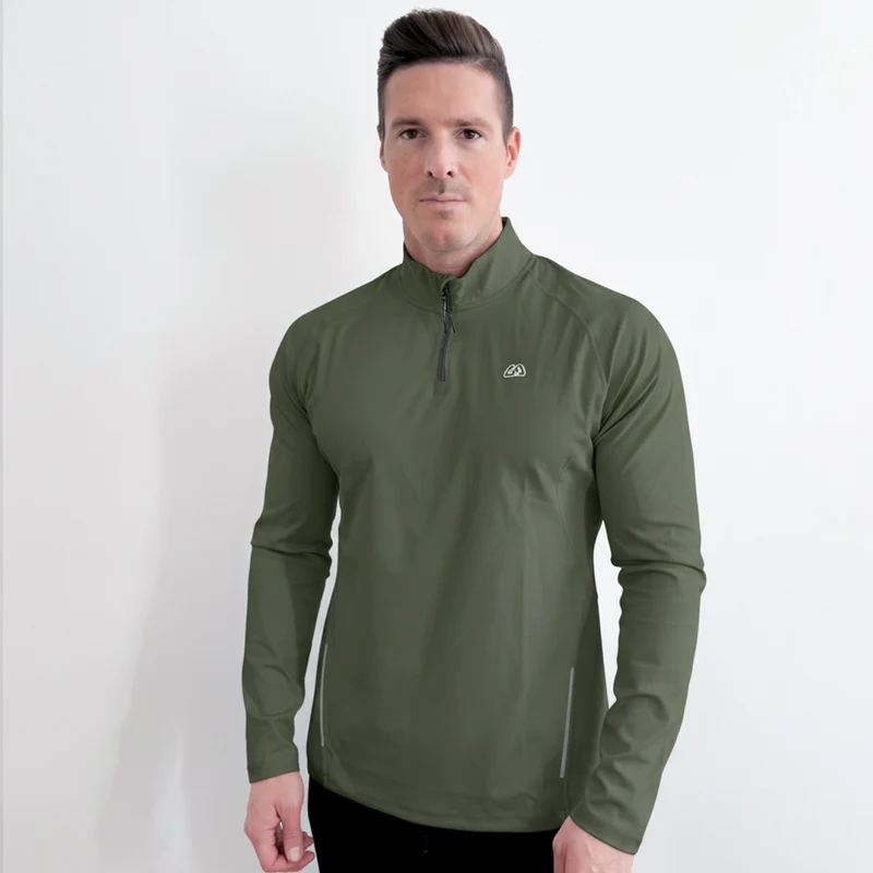 Half Zip Training Running Longsleeves for Men