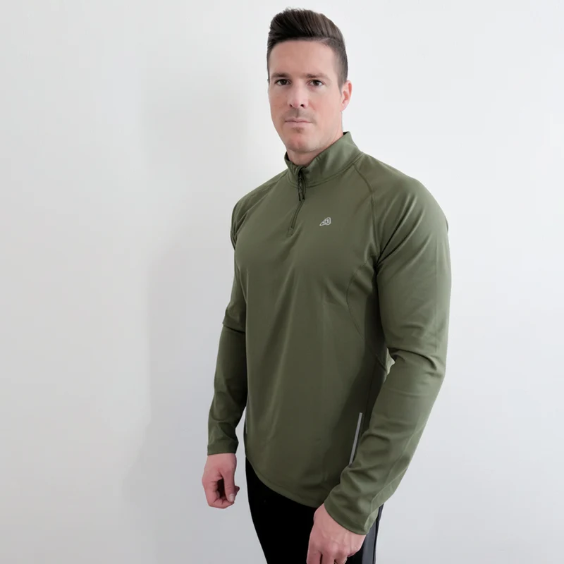Half Zip Training Running Longsleeves for Men