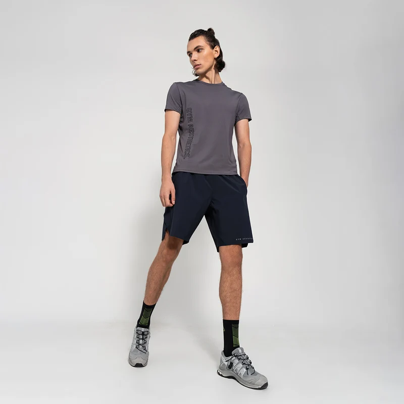Fabric Blocking Activewear Performance 9 inch Shorts for Men