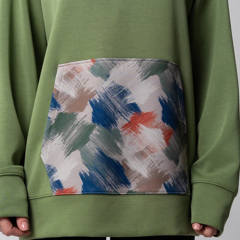 Oversize Everyday Wears flocking print Hoodies Pattern pocket for Unisex