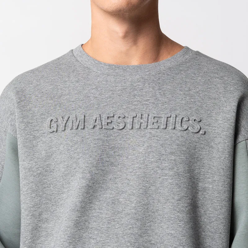 Oversize Everyday Wears Embossed print Sweatshirt Color Blocking for Men