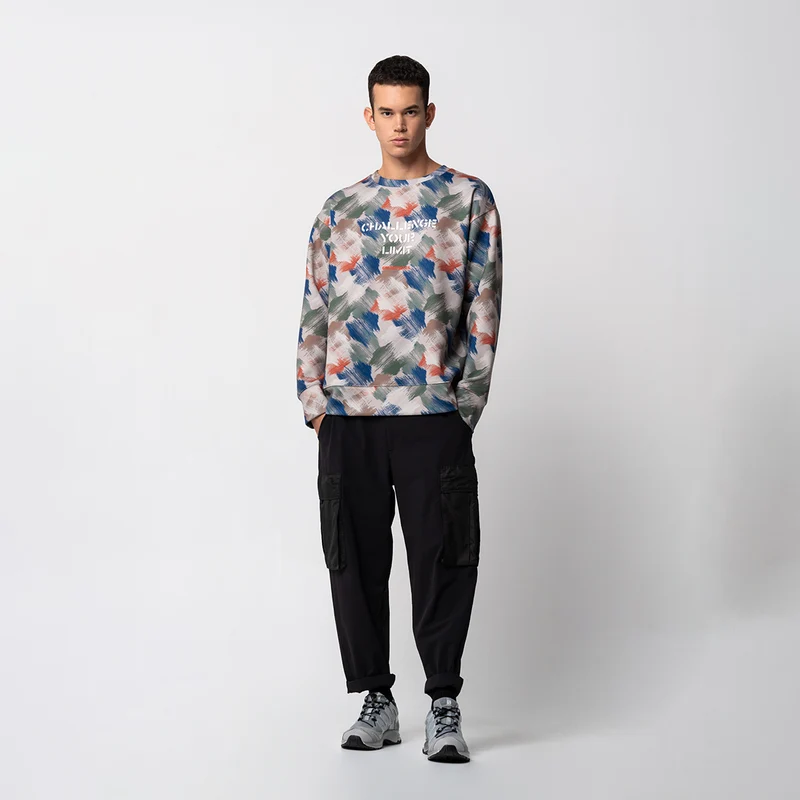 Oversize Everyday Wears Pattern Sweatshirt for Men