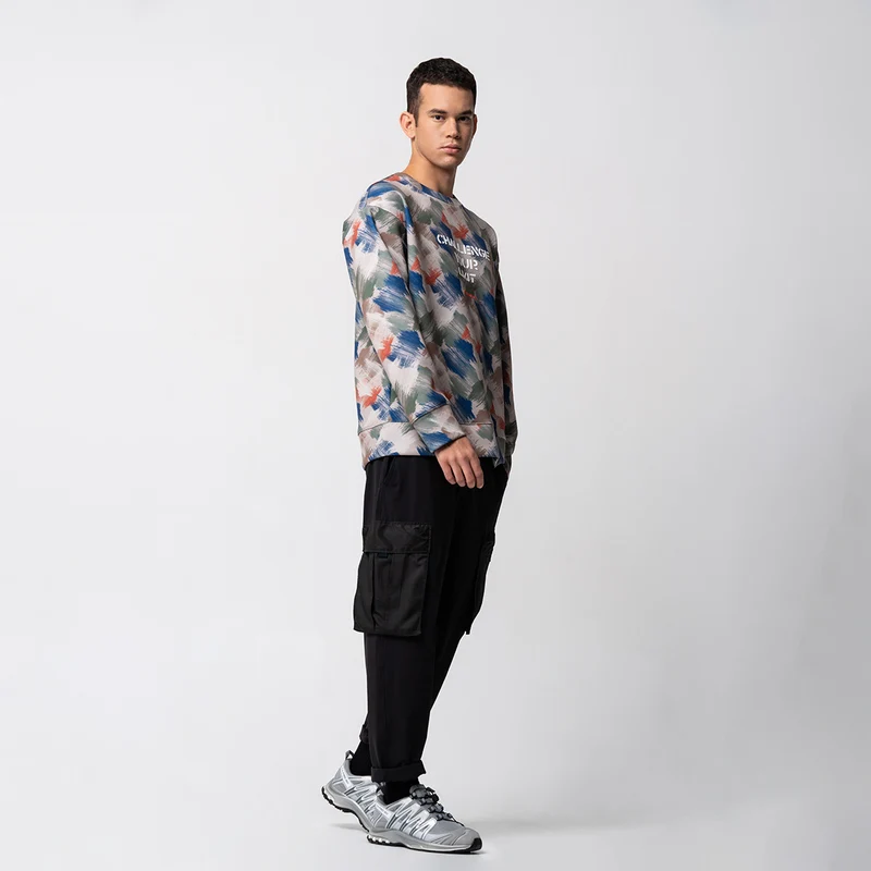 Oversize Everyday Wears Pattern Sweatshirt for Men