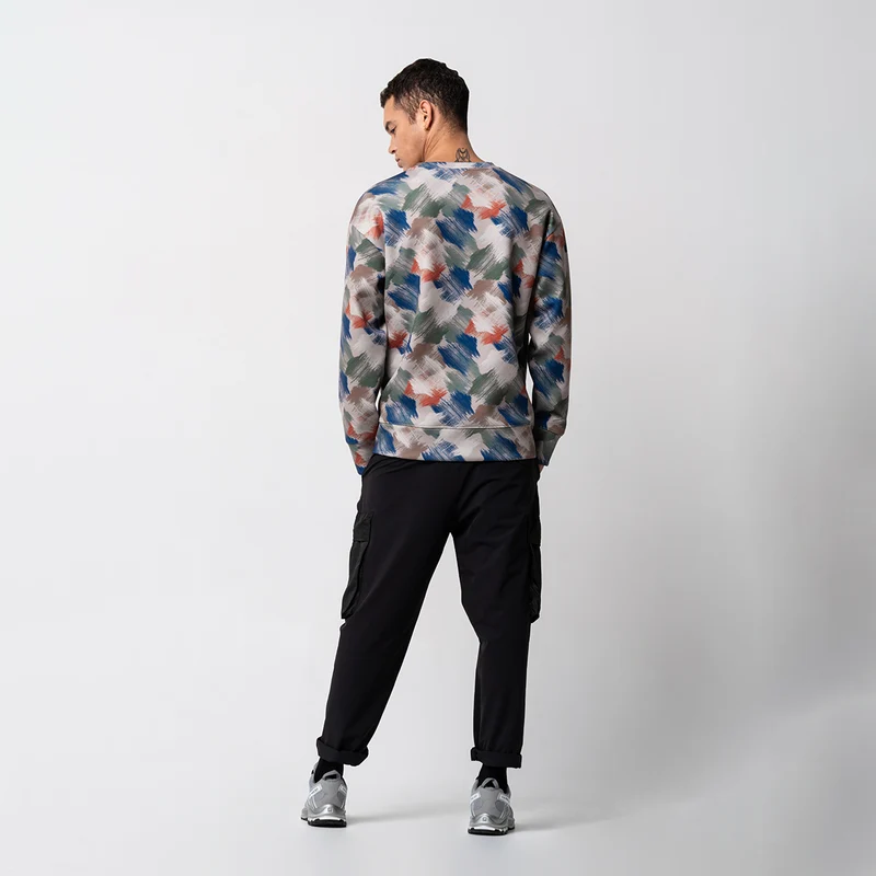 Oversize Everyday Wears Pattern Sweatshirt for Men