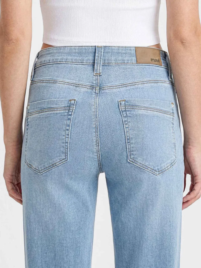 MAVI - MALIBU, High Waist, Loose Wide Leg, Lt Used Str