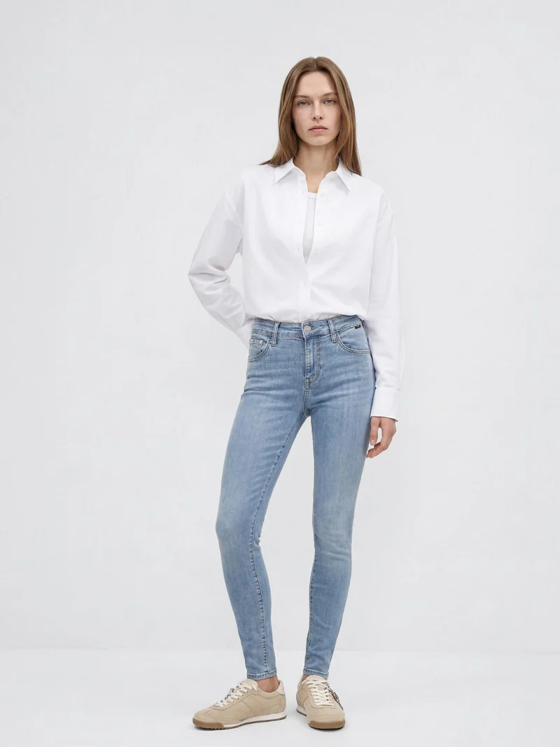 MAVI - ADRIANA, Skinny Fit, Mid-Waist, LT Brushed Str