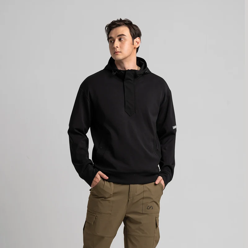Fabric Blocking Athleisure Trendy Hoodies for Men