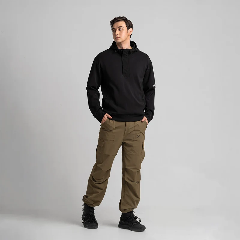 Fabric Blocking Athleisure Trendy Hoodies for Men