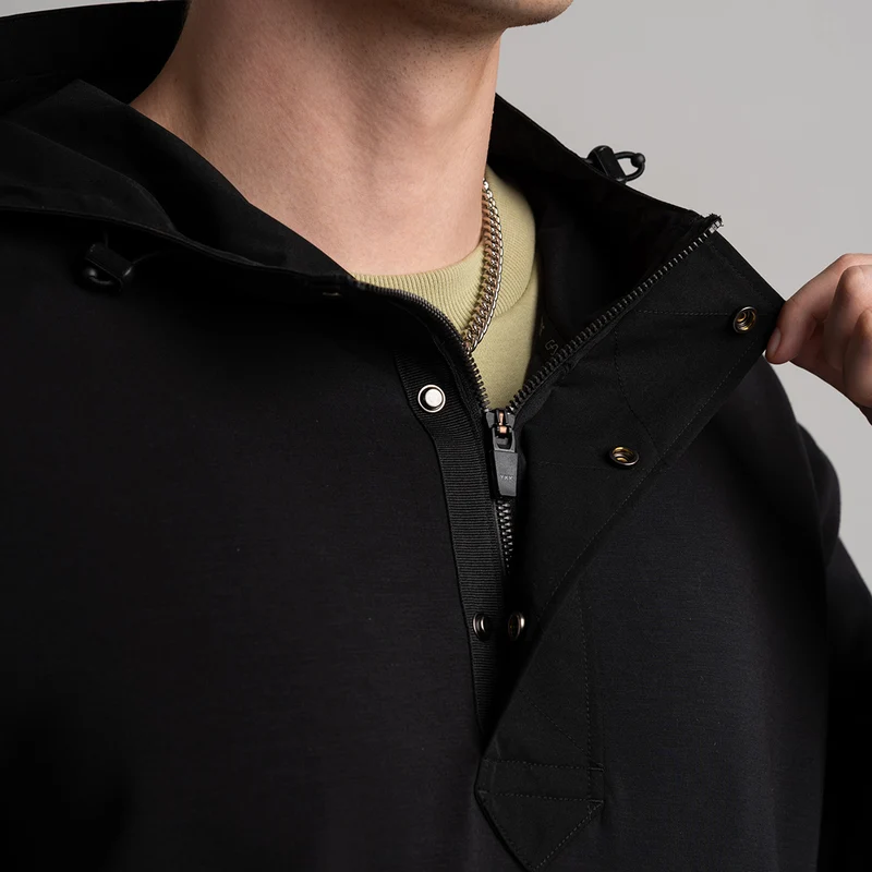 Fabric Blocking Athleisure Trendy Hoodies for Men