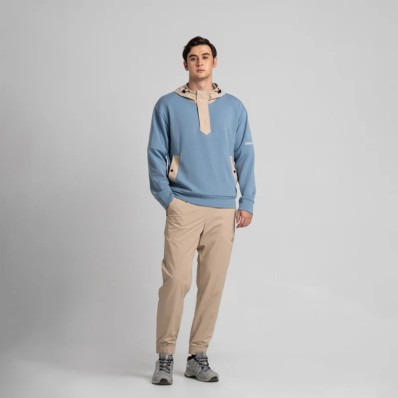 Fabric Blocking Athleisure Trendy Hoodies for Men