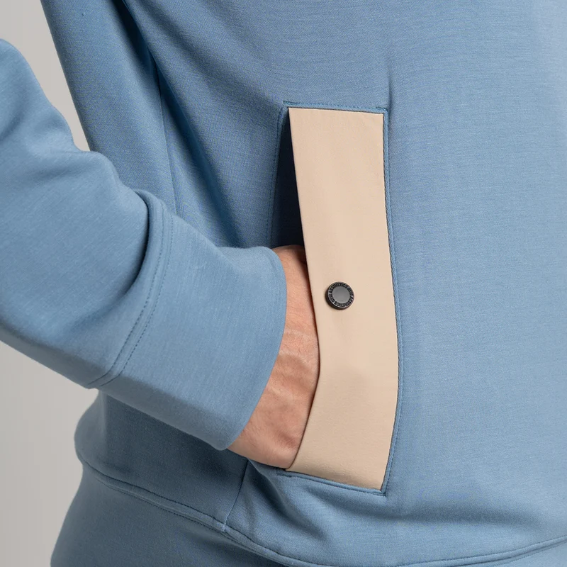 Fabric Blocking Athleisure Trendy Hoodies for Men