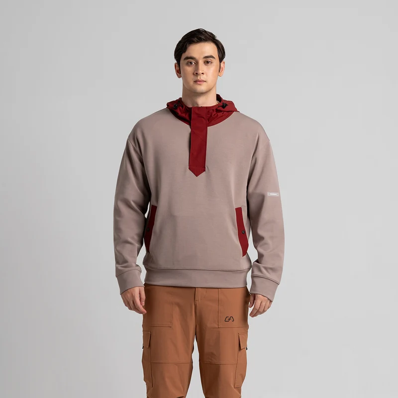 Fabric Blocking Athleisure Trendy Hoodies for Men