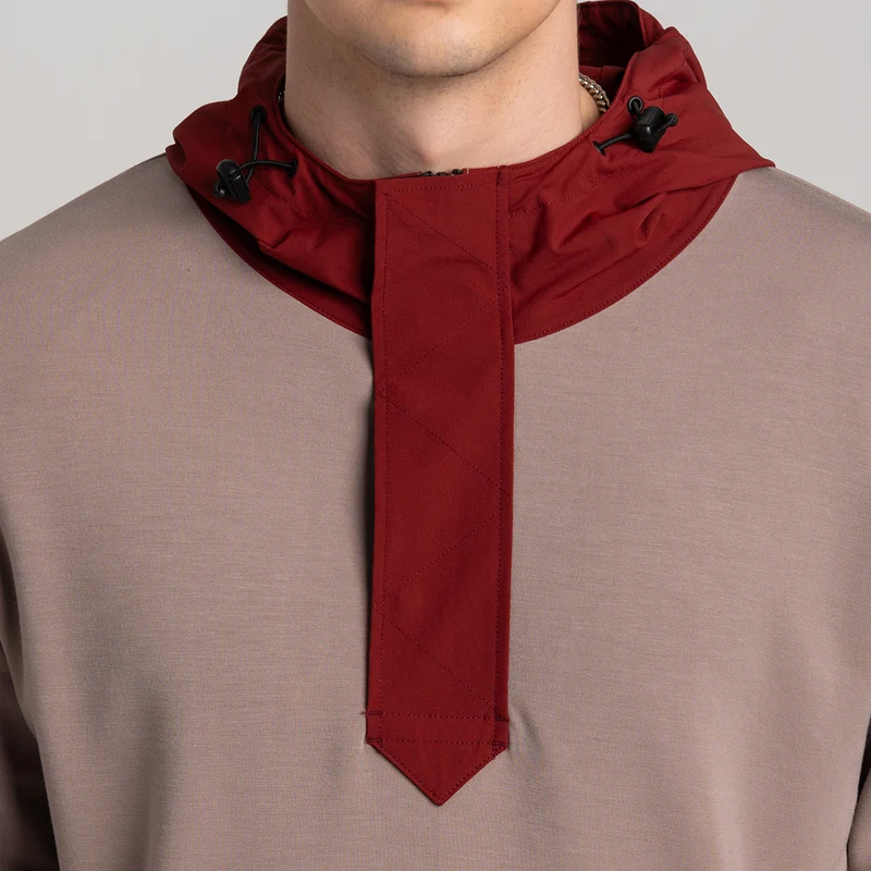 Fabric Blocking Athleisure Trendy Hoodies for Men