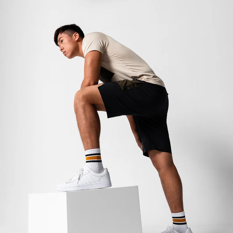 Color Blocking Functional Cargo 9 inch Running Shorts for Men