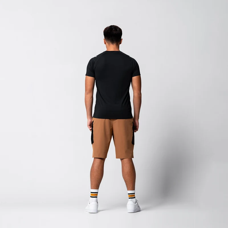 Color Blocking Functional Cargo 9 inch Running Shorts for Men