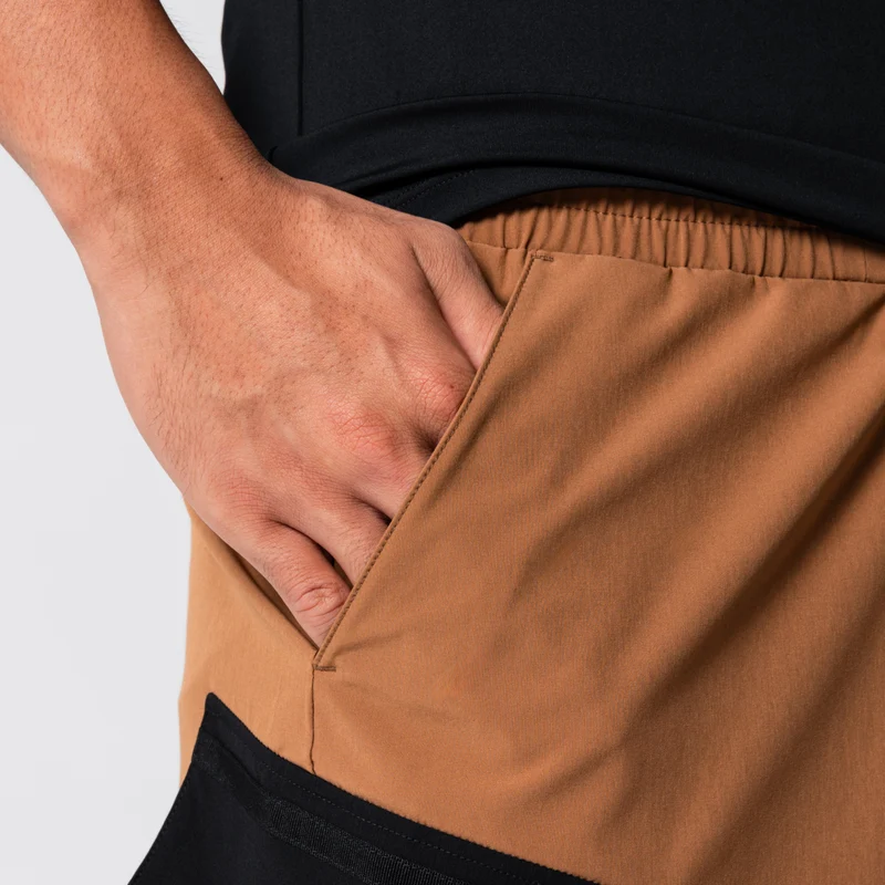 Color Blocking Functional Cargo 9 inch Running Shorts for Men