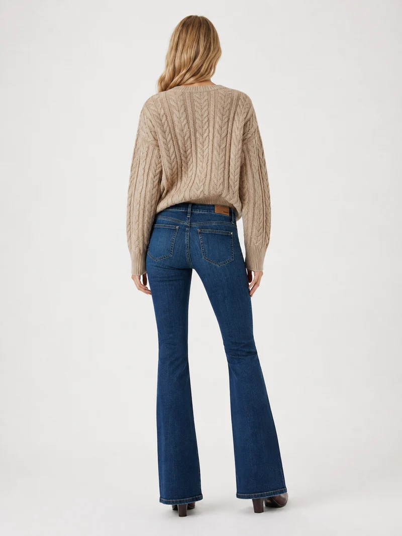 MAVI - Bella, Mid-Waist, Slim Bootcut, Rise Dark Brushed Str