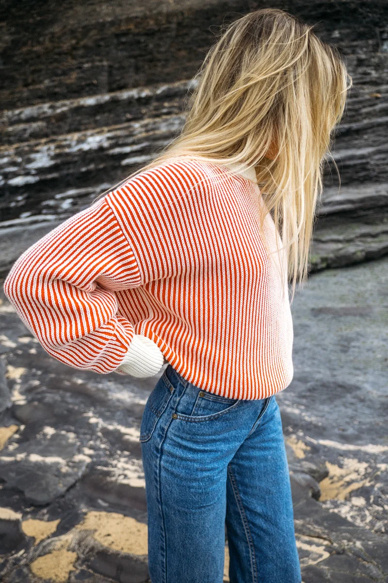 Strickpullover Hella Red Striped