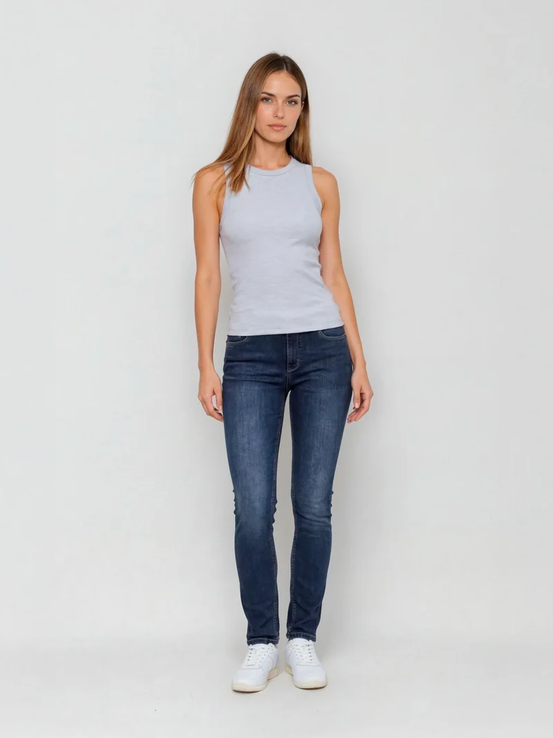 PIONEER - SALLY, Straight Fit, Mid-Waist, Mid Blue Used