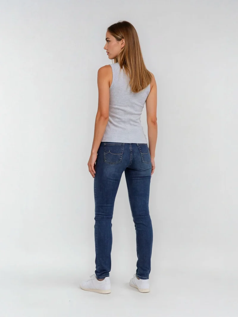 PIONEER - SALLY, Straight Fit, Mid-Waist, Mid Blue Used