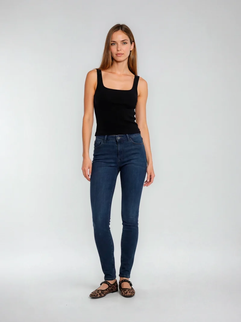 PIONEER - KATY, Skinny Fit, Mid-Waist, Dark Blue
