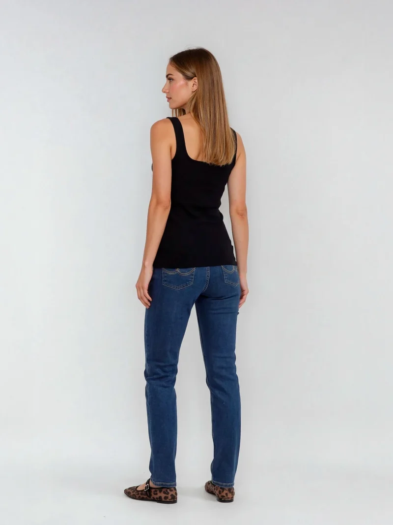 PIONEER - BETTY, Straight Fit, Mid-Waist, Mid Blue