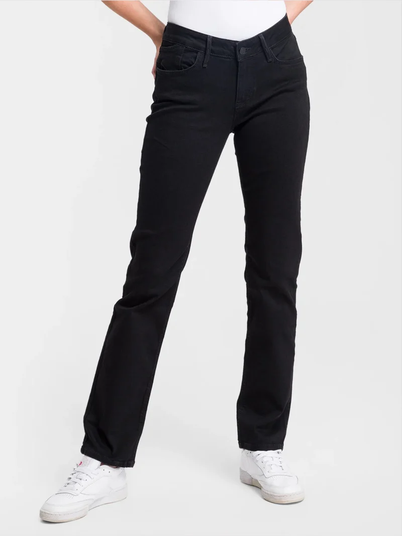 CROSS JEANS - ROSE Jeans, Straight Fit, Mid-Waist, Double Black