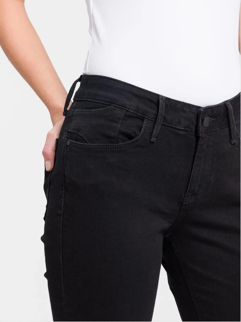 CROSS JEANS - ROSE Jeans, Straight Fit, Mid-Waist, Double Black