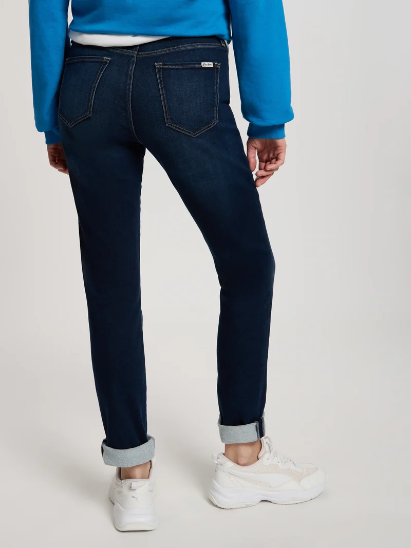 CROSS JEANS - ANYA Soft Flex Jeans, Slim Fit, High-Waist, Dark Blue