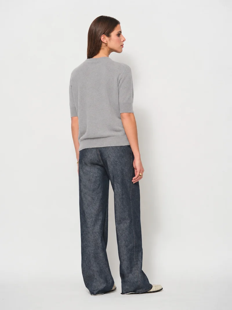 Crew Neck Short Sleeve Sweater