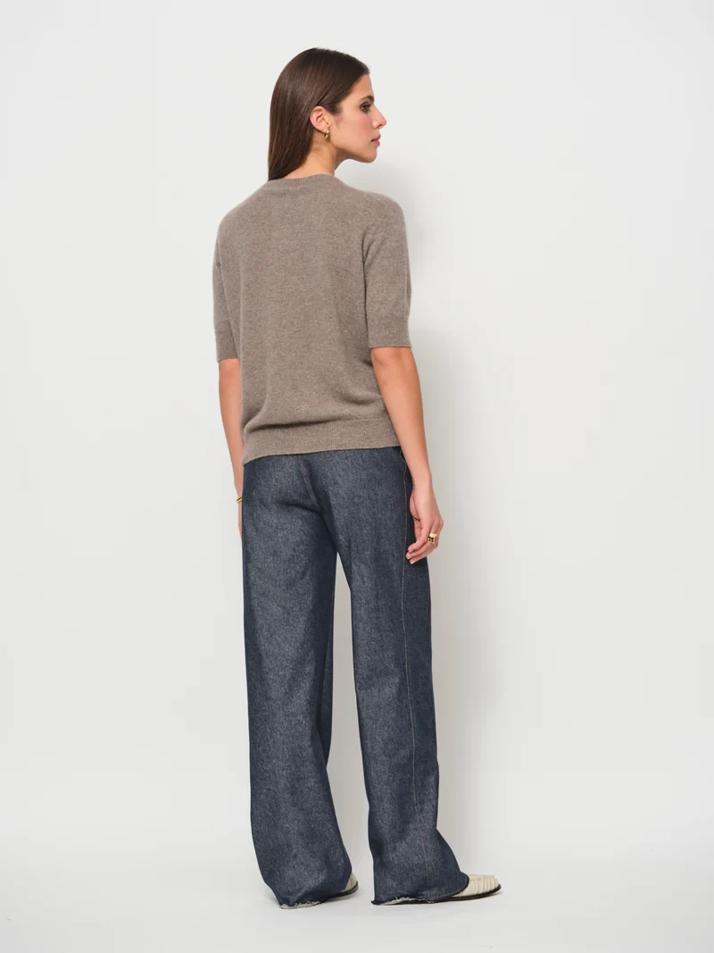 Crew Neck Short Sleeve Sweater