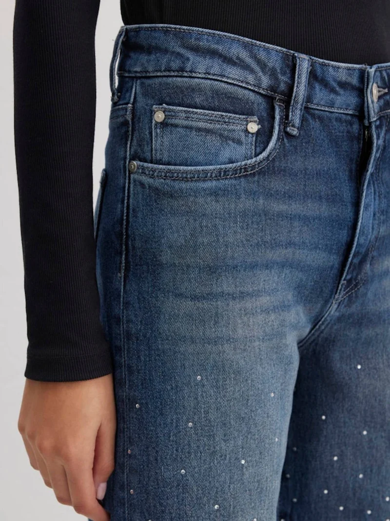 MAVI - MALIBU, High Waist, Loose Wide Leg, Dark Brushed Denim Sparkle
