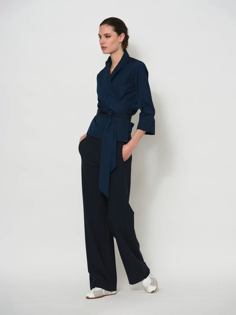 Bonded Side Stripe Wide Leg