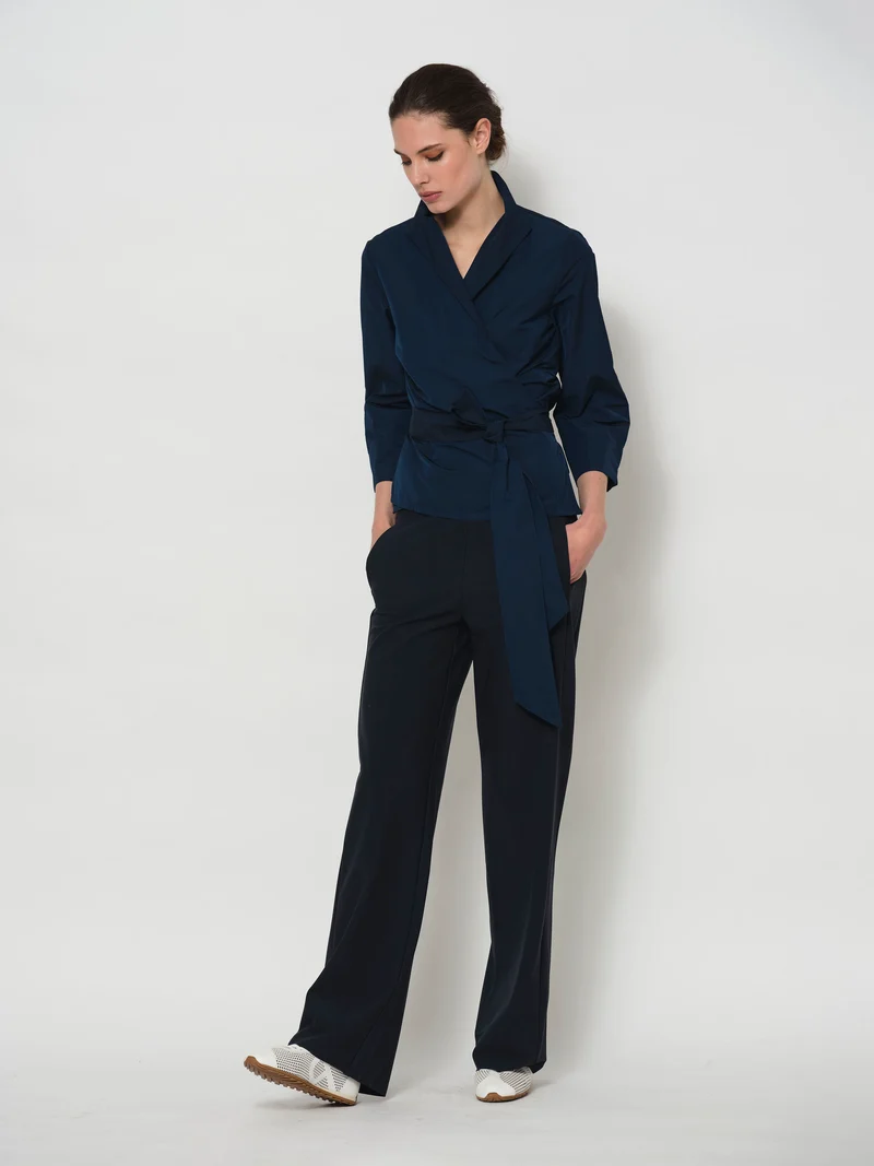 Bonded Side Stripe Wide Leg