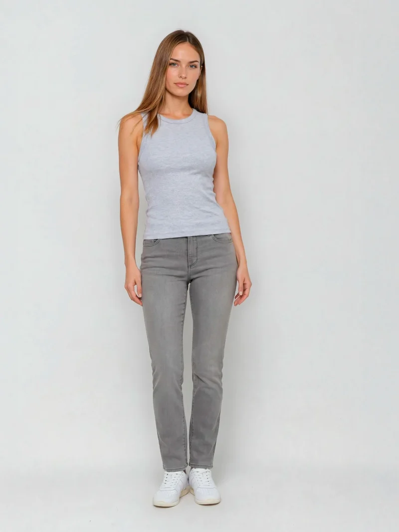 PADDOCK'S - PAT Motion & Comfort, Slim Fit, High-Waist, Medium Grey