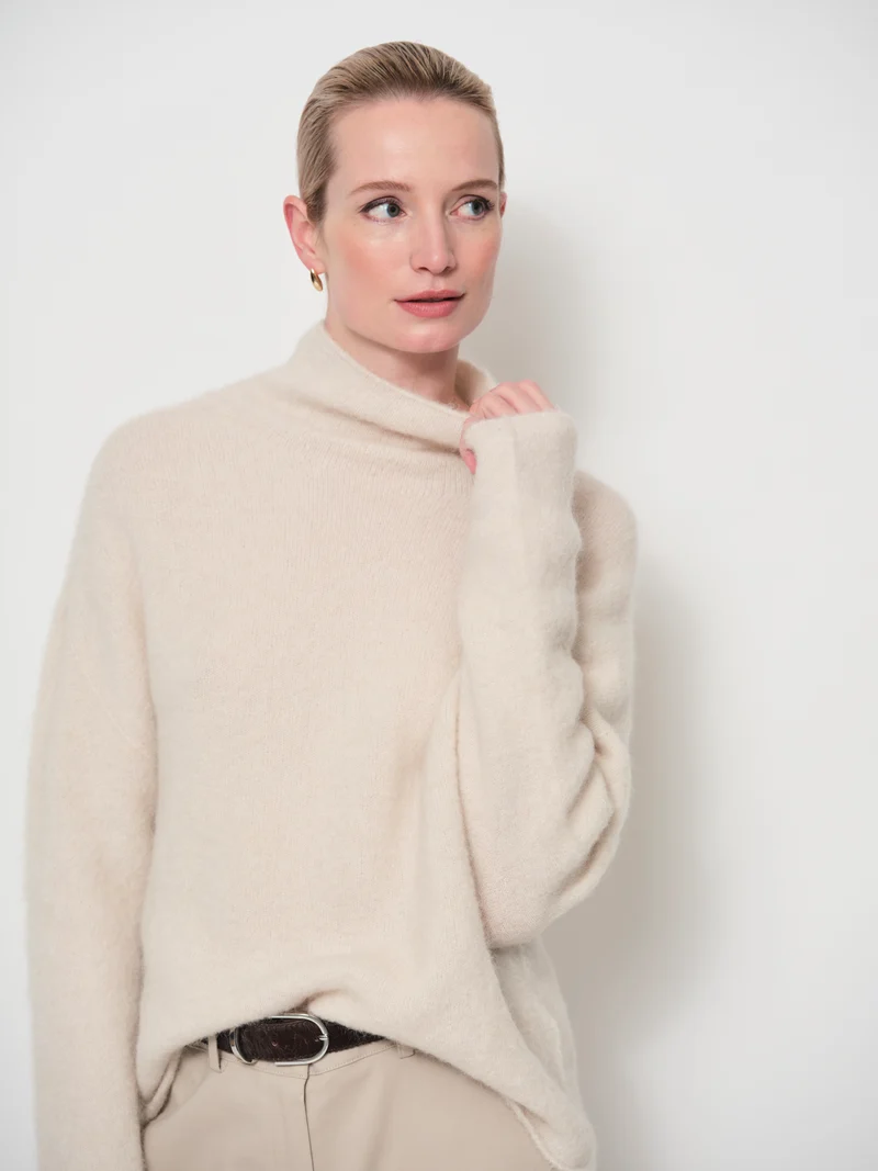 Alpaca Funnel Neck Sweater