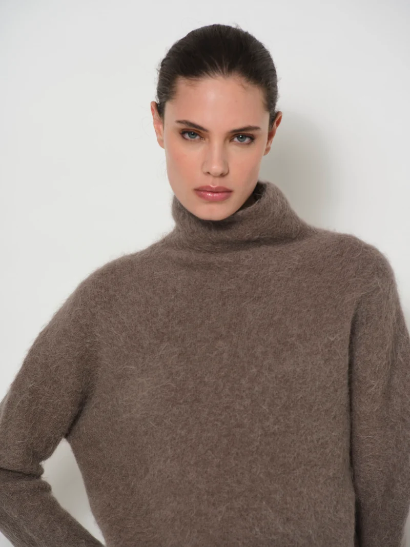 Alpaca Funnel Neck Sweater