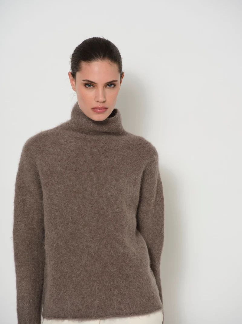 Alpaca Funnel Neck Sweater