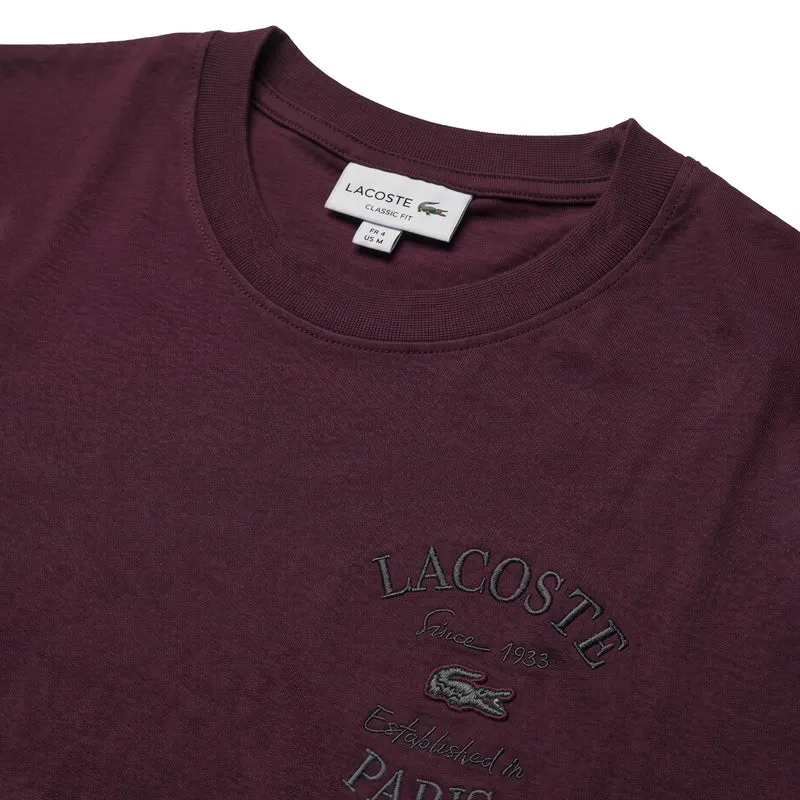 Lacoste Embroidery Accent Cotton Jersey T-Shirt