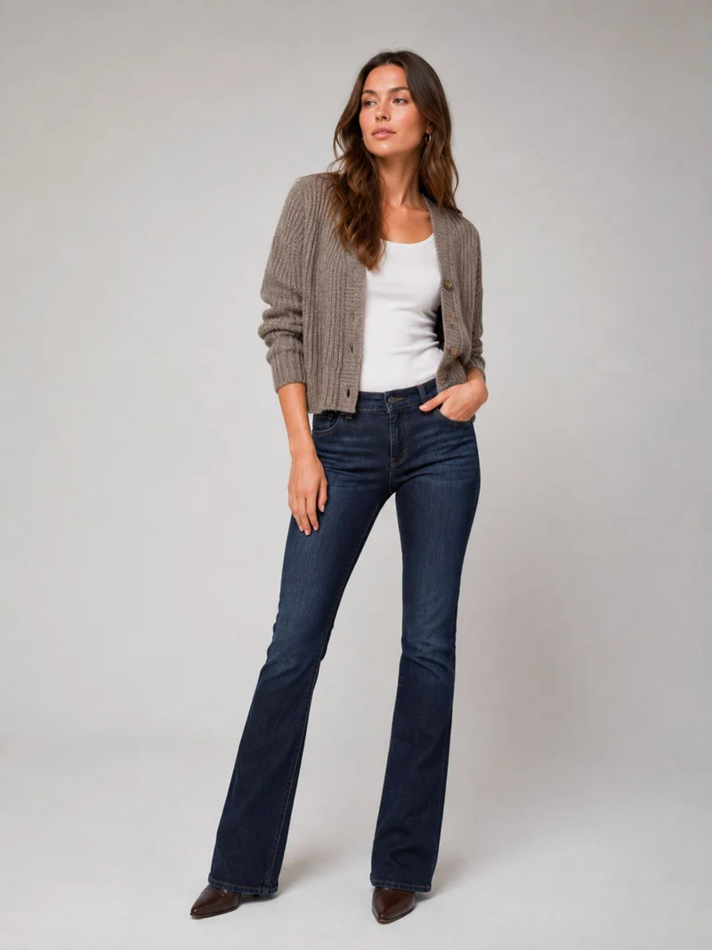 MAVI - Bella, Mid-Waist, Slim Bootcut, Dark Smokey Blue