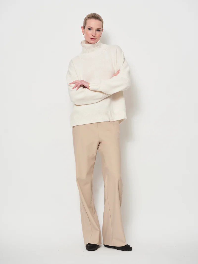 Bonded Side Stripe Wide Leg