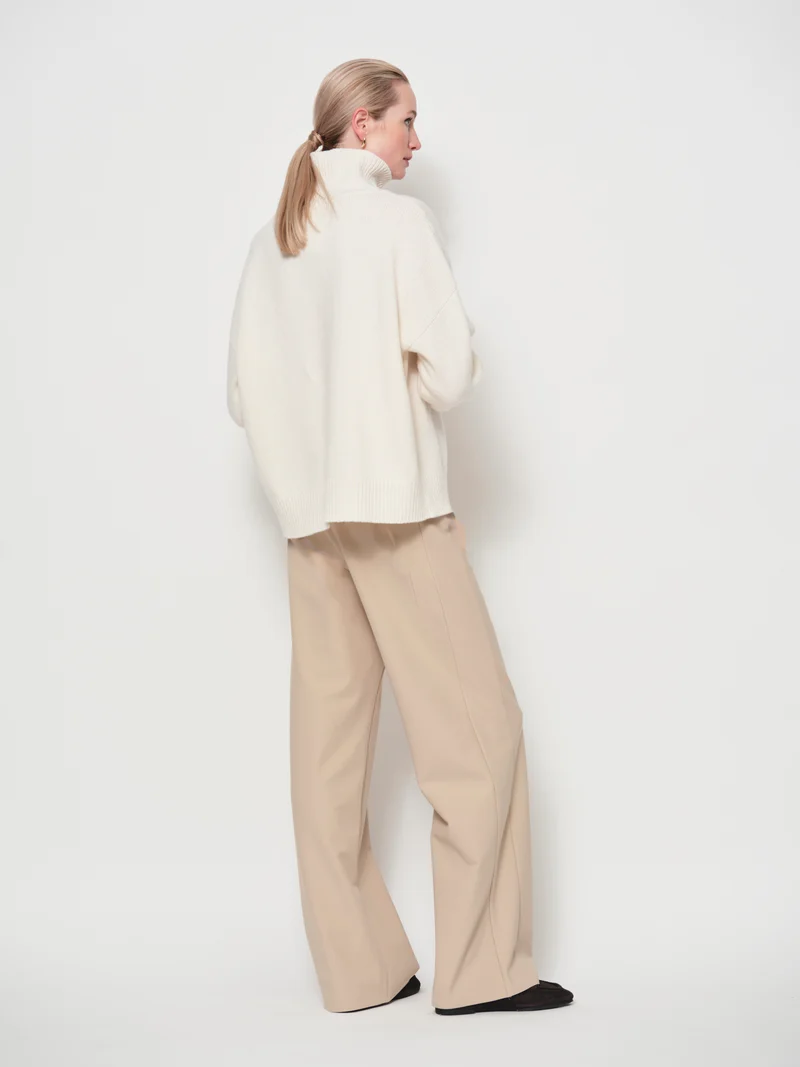 Bonded Side Stripe Wide Leg