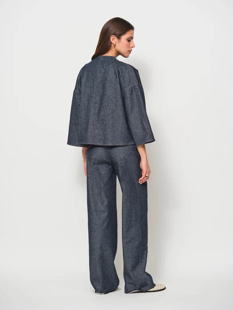 Open Front Denim Jacket