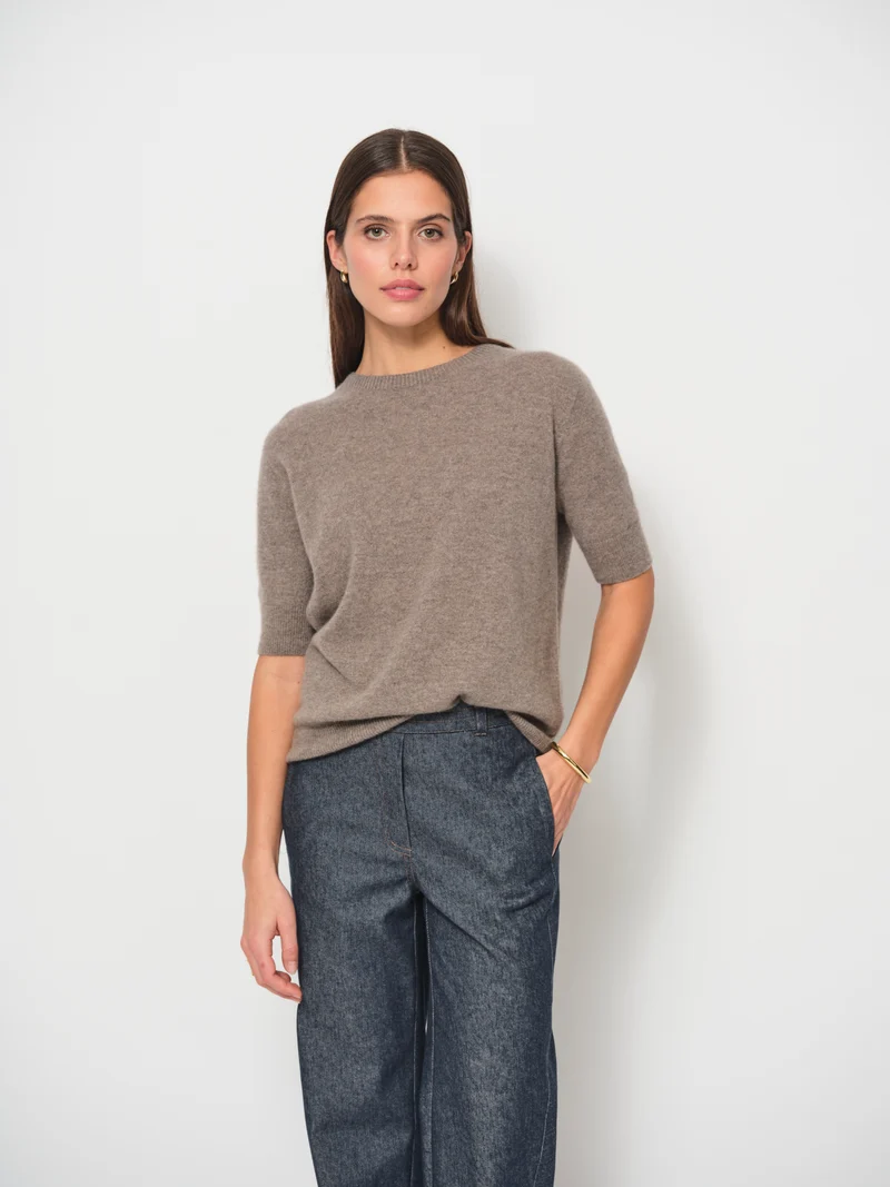 Wide Leg Denim Trousers