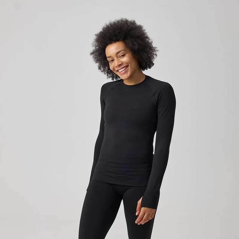 Sportshirt langarm Damen | Pastellgrün