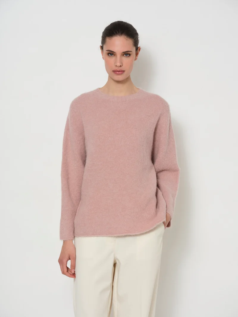 Wide Sleeve Crew Neck Sweater