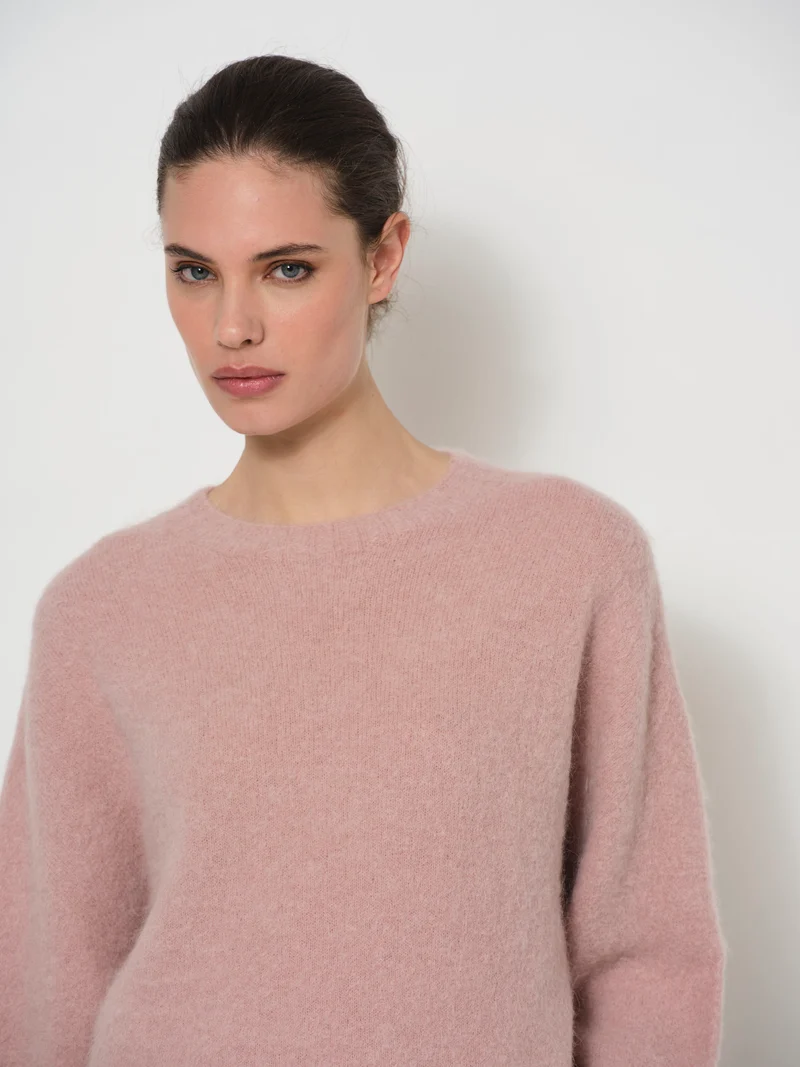 Wide Sleeve Crew Neck Sweater